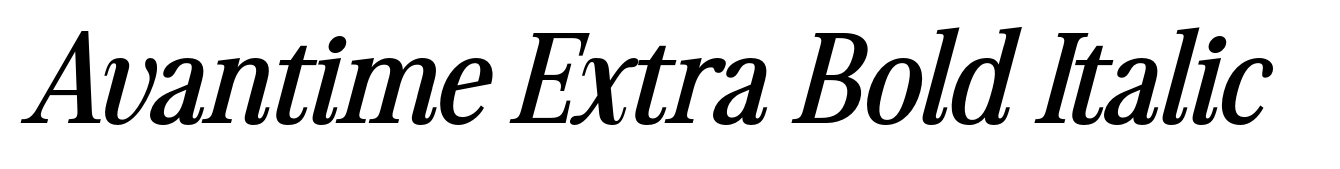 Avantime Extra Bold Italic